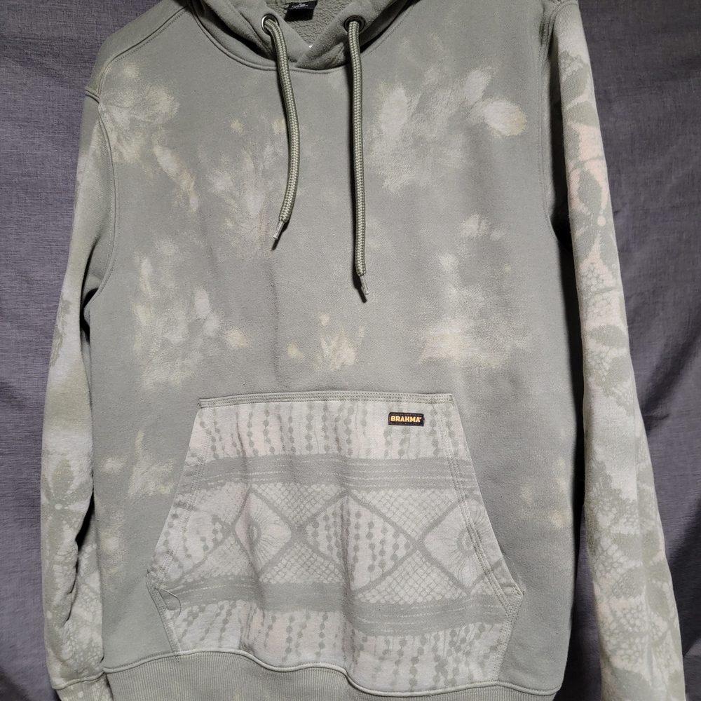 Brahma Sage Green Tie-Dye Pullover Hoodie